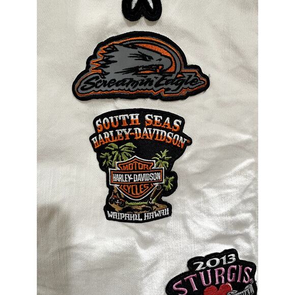 Levi’s White Vest with Harley-Davidson’s Patches (Upcycled) - (EUC) - Picture 3 of 8